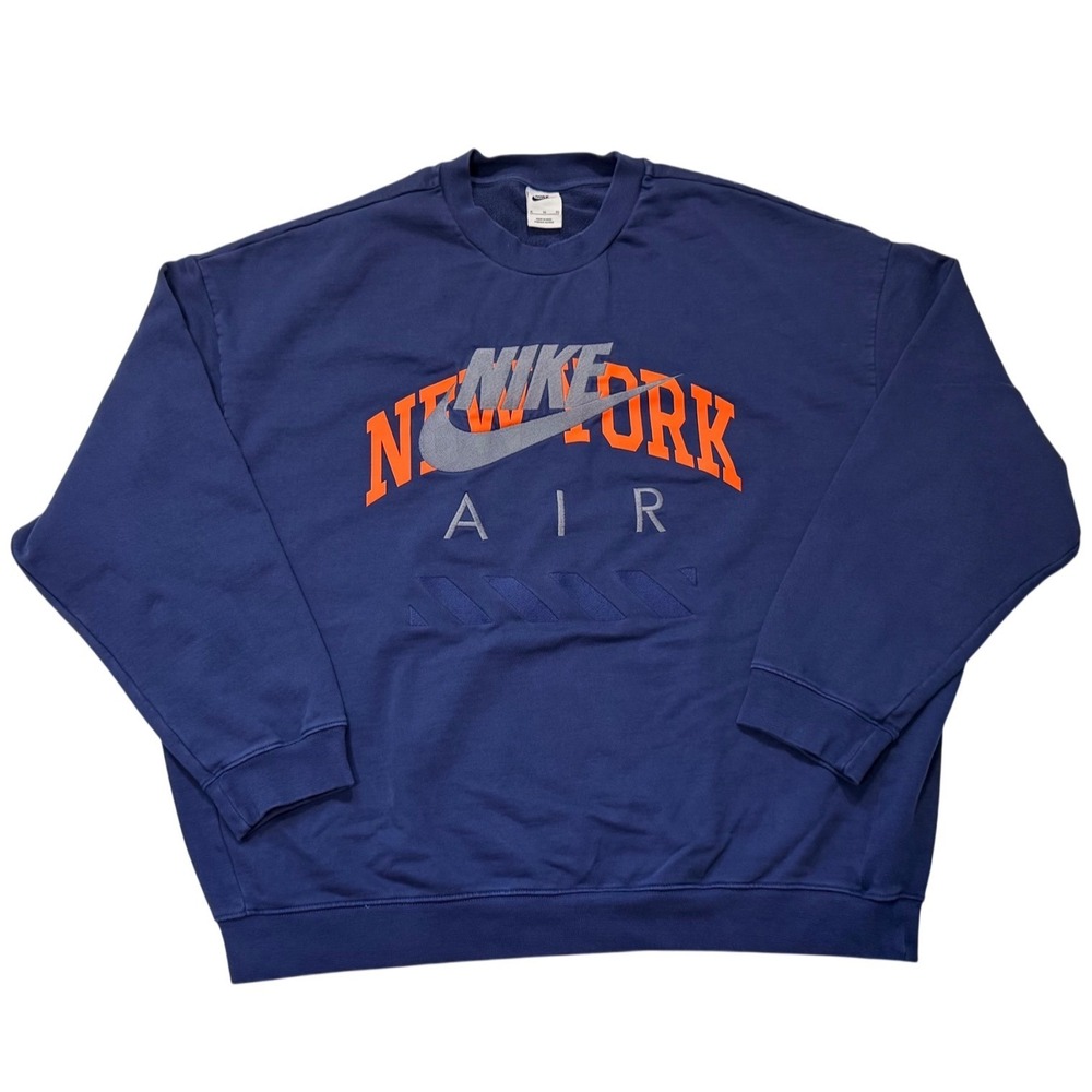 Nike Air Men's NYC Fleece Crew sweatshirt in navy blue -‎ XL